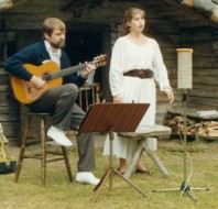 År 1990. Kenny Ludvigsson och Katarina Lundgren.